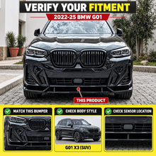 NINTE For BMW G01 X3 G02 X4 LCI M Sport 2022-25 GT-Style Glossy Black Front Bumper Lip - NINTE