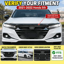 NINTE Hood Grill Cover with Eyelid Cover For 2021-2022 Honda 10.5th Gen Accord - NINTE