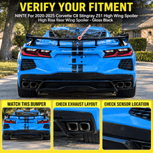 NINTE For 2020-2025 Corvette C8 Stingray Z51 High Wing Spoiler High Rise Rear Wing Spoiler - NINTE