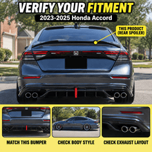 NINTE For 2023-2025 Honda Accord Rear Spoiler 11th Gen Accord Trunk Wing ABS R style - NINTE