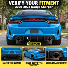 NINTE Rear Bumper Diffuser for 2020-2023 Dodge Charger Widebody – Aggressive Rear Aero