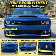 NINTE For 2015-2026 Dodge Challenger Scat Pack 2019-2026 R/T GT Front Lip Bumper Guard Front Splitter 2PCs - NINTE
