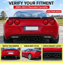 NINTE For 2005-2013 Chevrolet Corvette C6 Rear Spoiler ABS Trunk Wing Spoiler - NINTE
