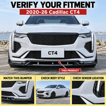 NINTE Front Lip For 2020-26 Cadillac CT4 Front Bumper Splitter - NINTE