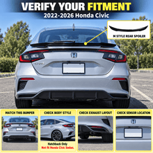 NINTE M Style Rear Spoiler For 2022-2026 11th Honda Civic Hatchback HighKick Trunk Wing - NINTE