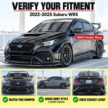NINTE Paint Matched Fender Flares For 2022-2025 Subaru WRX AFD-AeroflowDynamics - NINTE