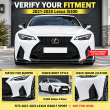 NINTE V-Style Front Bumper Lip Splitter for 2021-2025 Lexus IS300/IS350 F Sport – Aggressive Sport Aero - NINTE