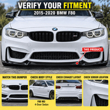 NINTE For 2015-2020 Fits BMW F80 M3 F82 F83 M4 1 Piece Style Front Bumper Lip Front Lower Diffuser - NINTE