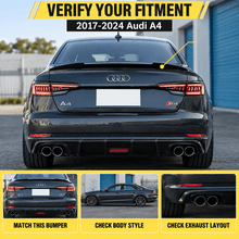 NINTE For 2017-2024 Audi A4 S4 B9 ABS Highkick M4 Style Rear Spoiler Trunk Spoiler Wing - NINTE