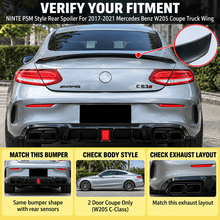 NINTE PSM Style Rear Spoiler For 2017-2021 Mercedes Benz W205 Coupe Truck Wing - NINTE