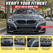 NINTE Front Bumper Lip For 2012-2018 BMW F30 M Sport / M Tech Front Lip 2 PCS Painted Sport Front Spoiler Lower Diffuser - NINTE