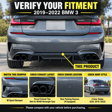 NINTE Rear Diffuser for 2019–2022 BMW 3 Series G20 M Sport 330i M340i