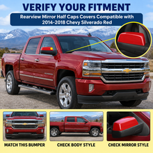 NINTE Mirror Caps Top Half For 2014-2019 Silverado & Sierra 1500 2500 3500