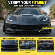 NINTE Stage 3 Front Bumper Lip & Winglet Kit for 2014-2019 Chevrolet Corvette C7 Stingray – Track-Inspired Aero - NINTE