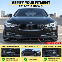 NINTE Front Lip Splitter For 2013-2018 BMW 3 Series F30 NON M-Sport - NINTE