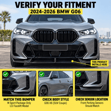 NINTE MP-Style Front Bumper Lip Splitter for 2024-2026 BMW G06 X6 M Sport LCI – Aggressive Sport Aero - NINTE