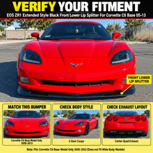Load image into Gallery viewer, NINTE ZR1-Style Front Bumper Lip Splitter for 2005-2013 Chevrolet Corvette C6 Base – Track-Inspired Aero - NINTE