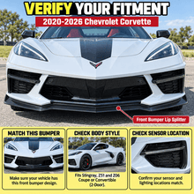NINTE 5VM-Style Front Bumper Lip Splitter for 2020-2026 Chevrolet Corvette C8 – Track-Inspired Aero - NINTE