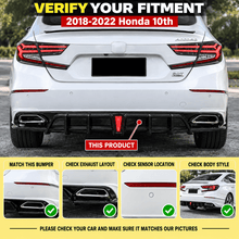 NINTE Yoder V2 Style Rear Diffuser For 2018-2022 Honda 10th Gen Accord - NINTE