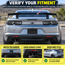 NINTE For 2016-2024 Chevy Camaro Rear Spoiler ZL1 1LE Style High Wing Spoiler Trunk Wing