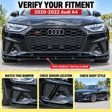 NINTE For 2020-2022 Audi A4 S4 Front Lip ABS Painted 3 Pieces Lower Bumper Splitter