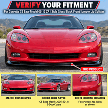 Load image into Gallery viewer, NINTE ZR1-Style Front Bumper Lip Splitter for 2005-2013 Chevrolet Corvette C6 Base – Track-Inspired Aero - NINTE