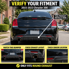 NINTE Shark-Fin Rear Bumper Diffuser for 2015-2023 Chrysler 300 SRT – Aggressive Rear Aero