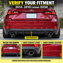 NINTE Shark-Fin Rear Bumper Diffuser for 2014-2016 Lexus IS250/IS350 – Aggressive Rear Aero - NINTE