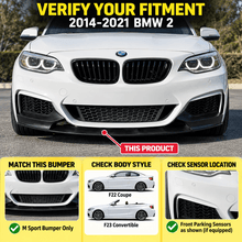 NINTE Front Bumper Lip Splitter for 2014-2021 BMW 2 Series F22/F23 M Sport – Low-Slung Sport Aero - NINTE