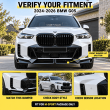 NINTE MP-Style Front Bumper Lip Splitter for 2024-2026 BMW G05 X5 M Sport LCI – Aggressive Sport Aero - NINTE