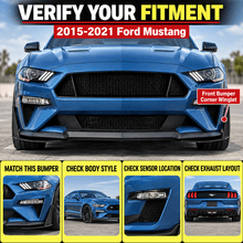 NINTE Front Bumper Corner Winglets For 2015-2021 Ford Mustang GT500 Style - NINTE