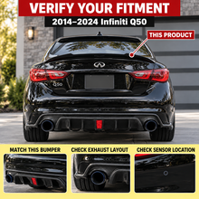 NINTE 2014–2024 Infiniti Q50 Rear Spoiler One Piece PSM Style Without Logo