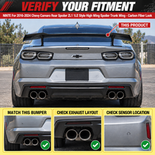 NINTE For 2016-2024 Chevy Camaro Rear Spoiler ZL1 1LE Style High Wing Spoiler Trunk Wing