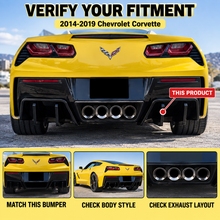 NINTE STG 3 Big Fin Rear Diffuser FOR 2014-2019 Chevrolet Corvette C7 Gloss Black