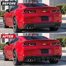 Laden Sie das Bild in den Galerie-Viewer, NINTE Rear Bumper Diffuser Lip Splitter Fit for 2016-2023 Chevrolet Camaro Painted Gloss Black Quad Exhaust Sport Style Without Logo