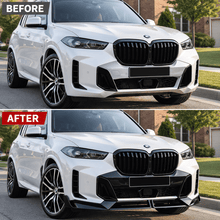 NINTE Front Bumper Lip Fit for 2024-2026 BMW LCI G05 X5 M-Sport MP Style Painted Gloss Black One Piece Sport Style Without Logo - NINTE