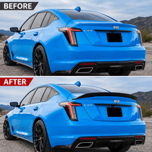 NINTE Rear Trunk Spoiler Wing Fit for Cadillac CT5 2020-2026 Painted Gloss Black One Piece V Blackwing Style Without Logo - NINTE