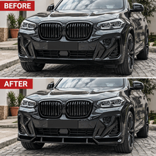 NINTE For BMW G01 X3 G02 X4 LCI M Sport 2022-25 GT-Style Glossy Black Front Bumper Lip - NINTE