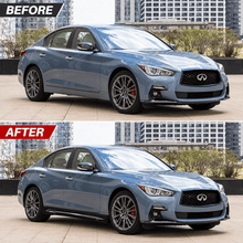 NINTE Side Skirt Rocker Panel Splitters for 2014-2024 Infiniti Q50 – Low, Wide Aero Profile - NINTE