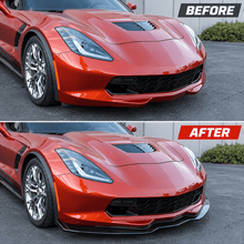 NINTE Front Bumper Lip Splitter For 2014-2019 Chevy Corvette C7 Z06 Stingray Grand Sport Stage 2 Front Lip Front Bumper Chin Splitter - NINTE