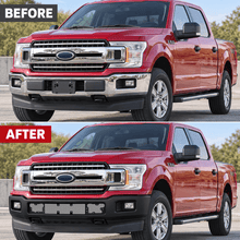 NINTE Front Bumper Face Bar Shell Fit for Ford F-150 2018-2020 Pickup with Fog Light Holes Matte Black Without Logo - NINTE