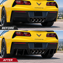 NINTE STG 3 Big Fin Rear Diffuser FOR 2014-2019 Chevrolet Corvette C7 Gloss Black