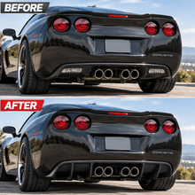 NINTE Rear Bumper Lip Splitter Kit Fit for Chevrolet Corvette C6 2005-2013 Painted Gloss Black ABS Plastic Without Logo - NINTE