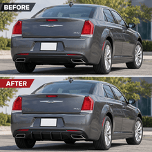 NINTE Rear Diffuser For 2015-2021 Chrysler 300 Dual Rectangle Exhaust Opening Rear Bumper Lip - NINTE