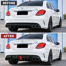 NINTE B Style Rear Diffuser for 2015-2021 Benz W205 C-Class Sedan C63 C63S C43 C43S AMG - NINTE