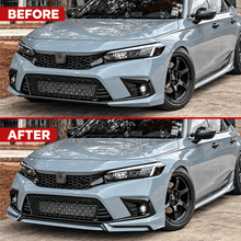NINTE Front Lip For 2022-2024 Honda Civic Sedan/Hatchback Yofer V3 Style Bumper Spliter Chin - NINTE
