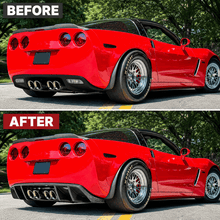 NINTE Rear Bumper Lip Splitter Kit Fit for Chevrolet Corvette C6 2005-2013 Painted Gloss Black ABS Plastic Without Logo - NINTE