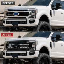 NINTE Front Bumper Grille for 2020-2023 Ford F250 F350 Super Duty ABS Gloss Black - NINTE