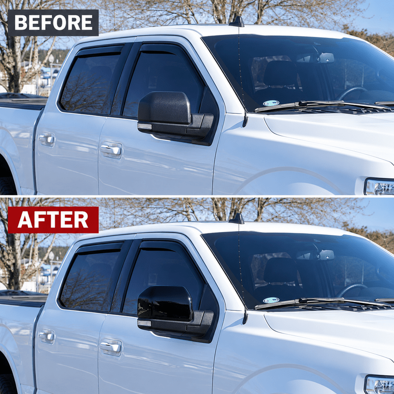 NINTE Mirror Caps for 2015-2020 Ford F-150, Non-Tow Top-Half Covers, 2-Piece - NINTE