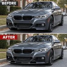 NINTE Front Bumper Lip For 2012-2018 BMW F30 M Sport / M Tech Front Lip 2 PCS Painted Sport Front Spoiler Lower Diffuser - NINTE